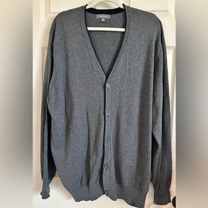 MERONA gray button front casual sweater XXL 52 bust NWT 100% Cotton